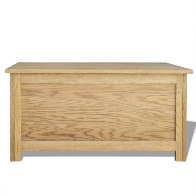 Storage Box 90x45x45 Cm Solid Oak Wood