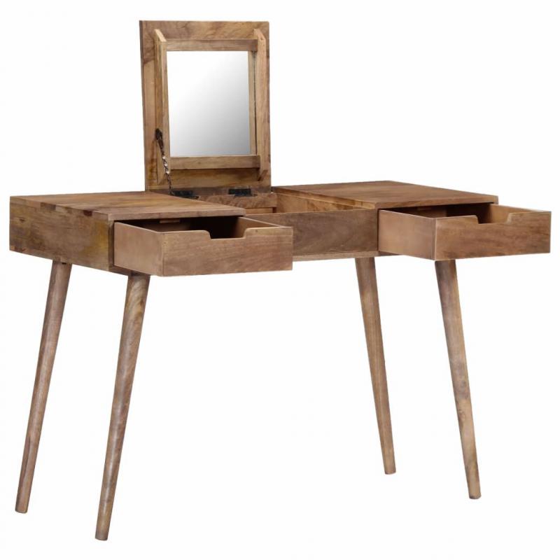 Dressing Table 112x45x76 Cm Solid Mango Wood