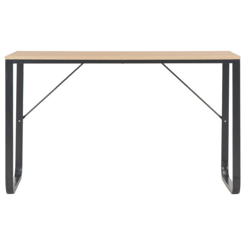 Stylish Computer Desk Black And Oak 120x60x73 Cm