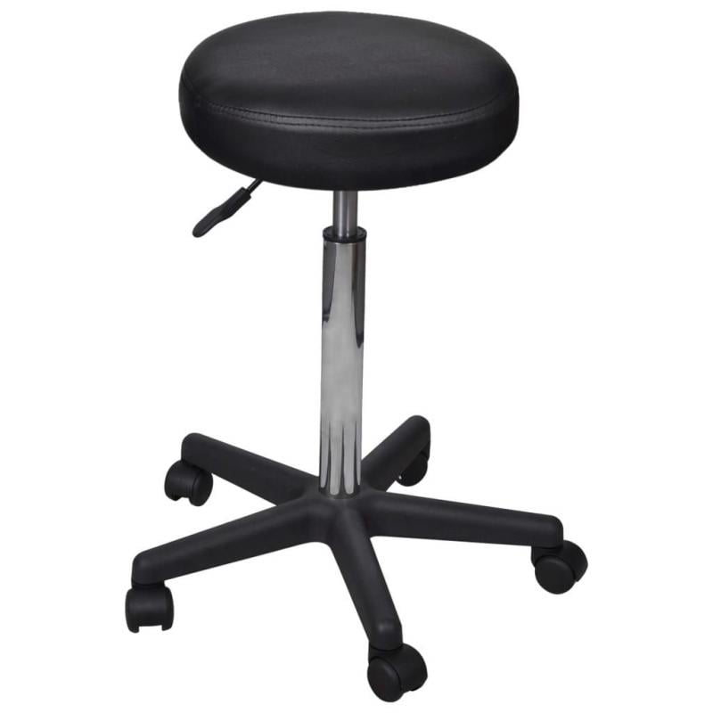 Office Stools 2 Pcs Black 35.5x98 Cm Faux Leather
