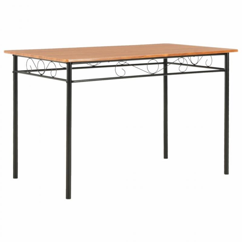 Dining Table Brown 120x70x75 Cm Mdf
