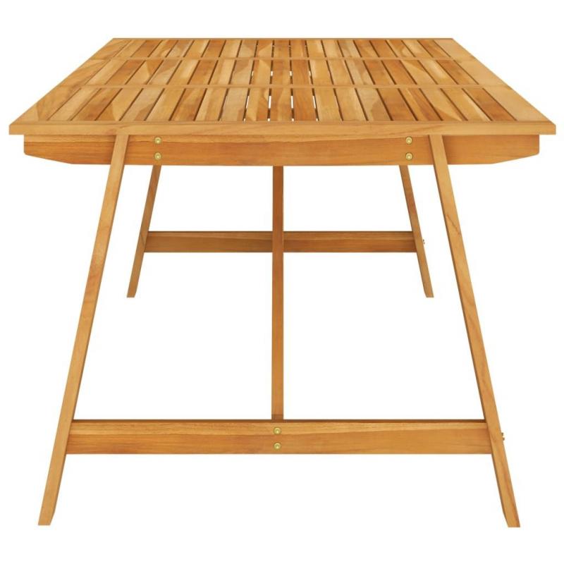 Garden Dining Table 206x100x74 Cm Solid Acacia Wood