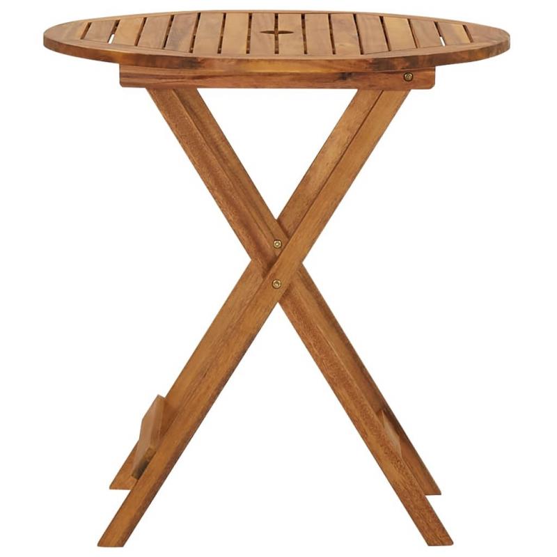 Folding Garden Table 70 Cm Solid Acacia Wood