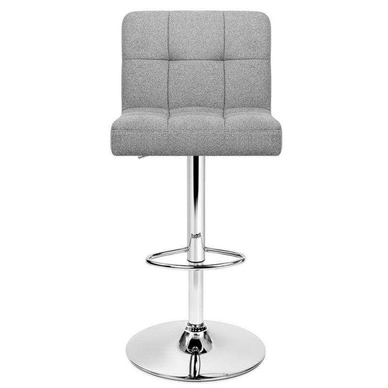 Set of 2 Fabric Kitchen Bar Stools Grey