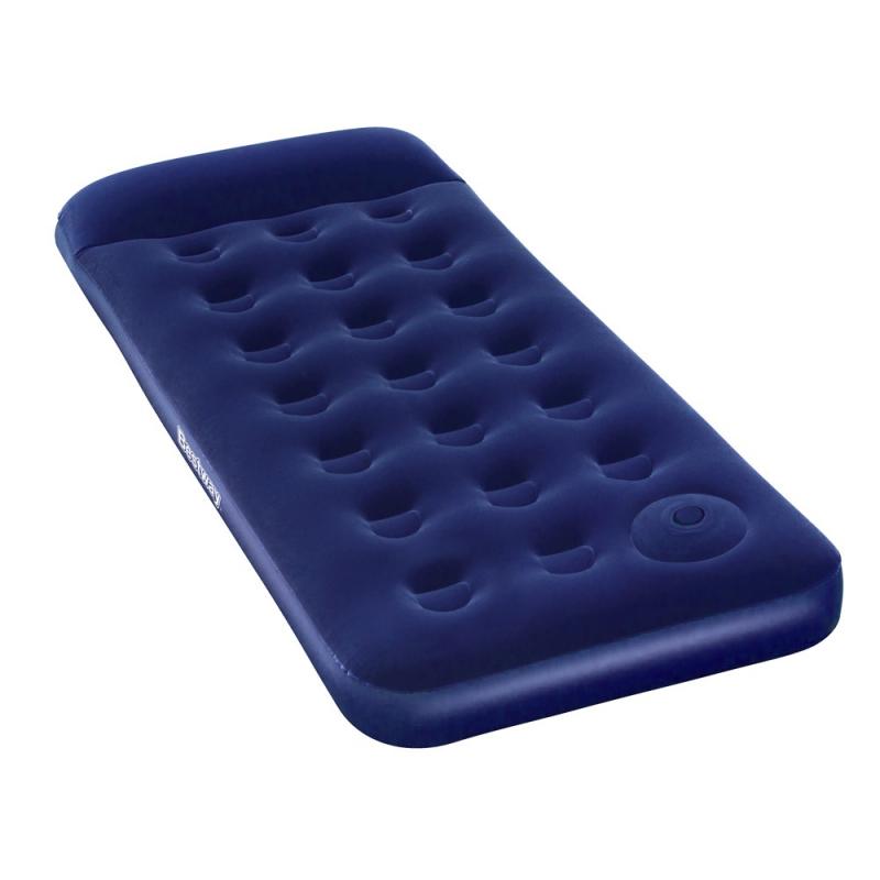 Bestway Single Inflatable Air Mattress Bed w/ Builtin Foot Pump Blue