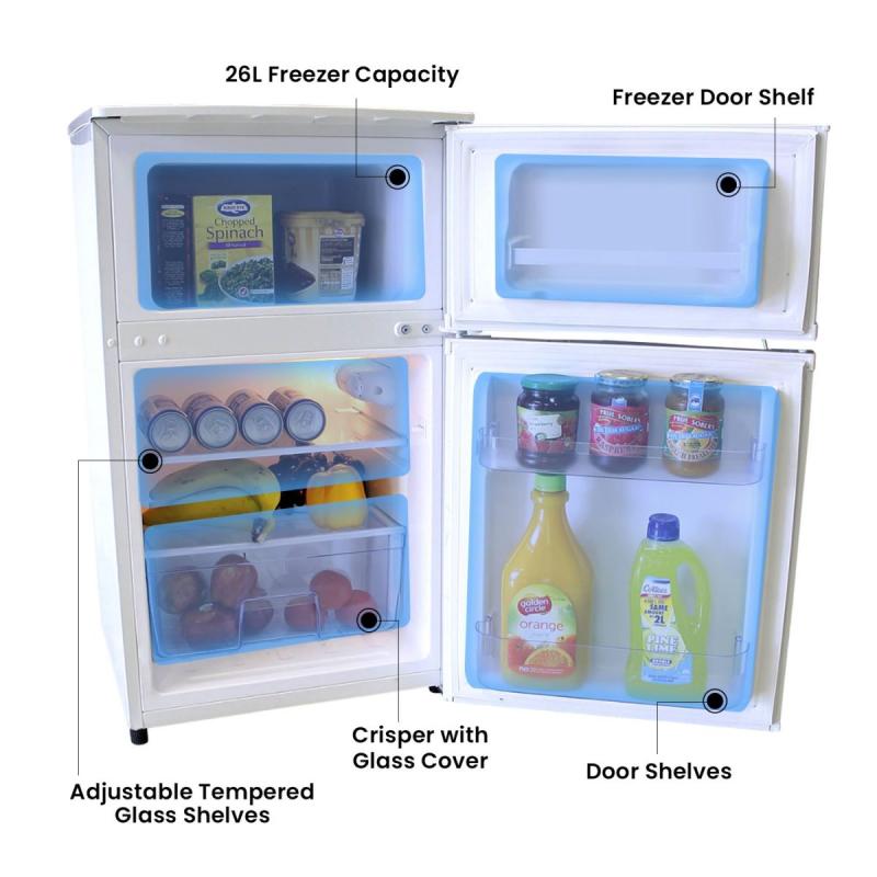 Airflo 90L Mini Double Door Fridge