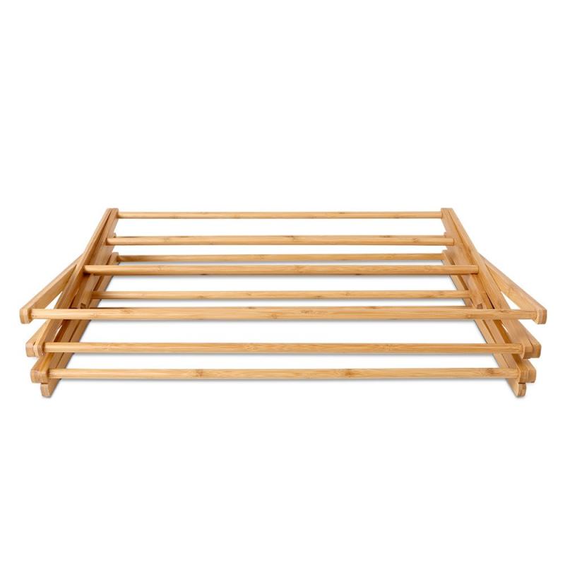 Bamboo Clothes Dry Rack Folable Towel Hanger Laundry Drying