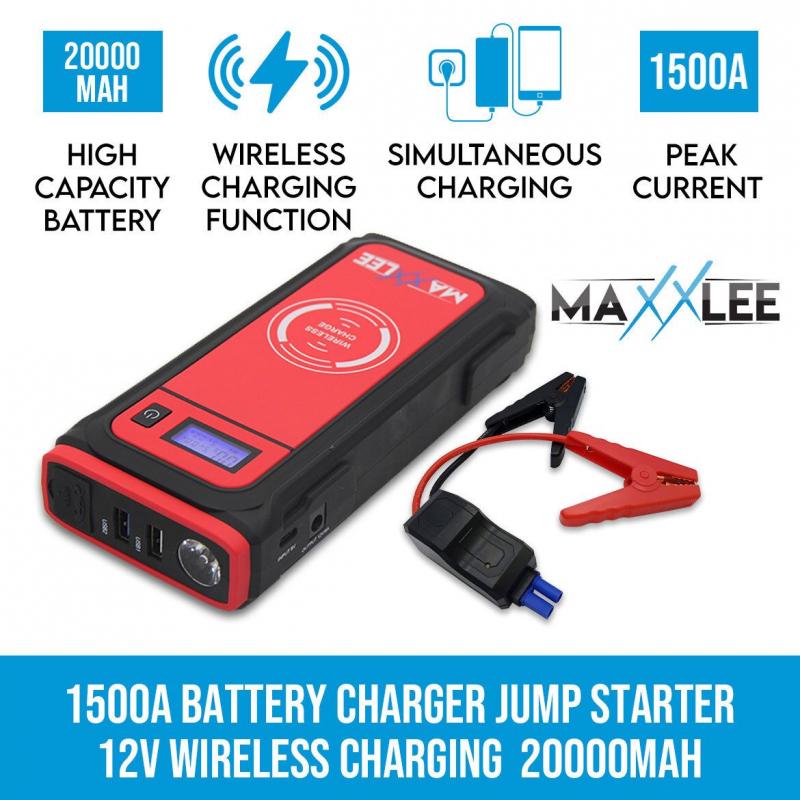 Maxxlee 1500a Car 12v Vehicle Emergency Jump Starter Battery Charger