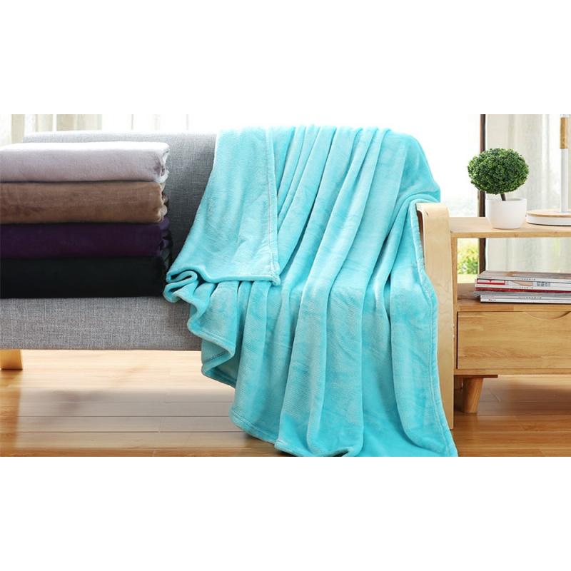 Heavy Mink Coral Fleece Blanket Teal 2 Sizes Variant