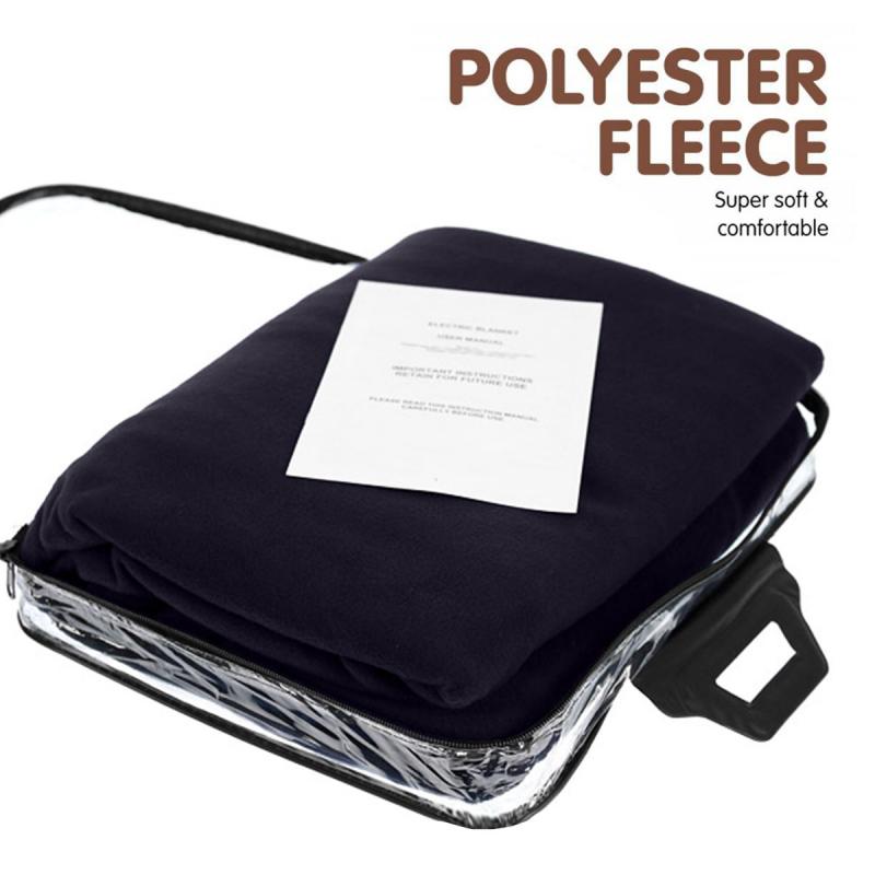 Heated Electric Car Blanket 150x110cm 12V Blue