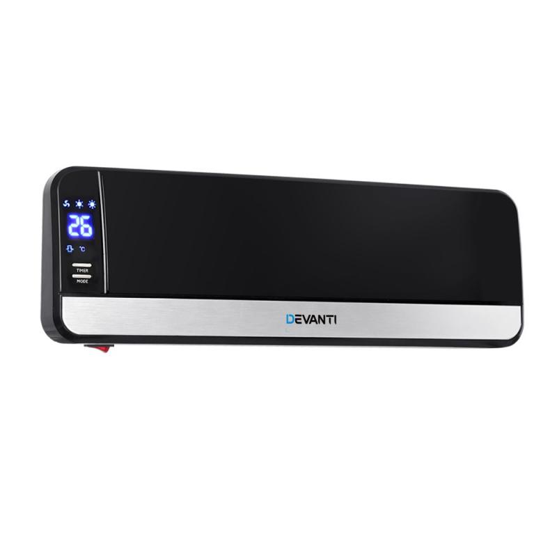 2000W Wall Mounted Panel Heater Black