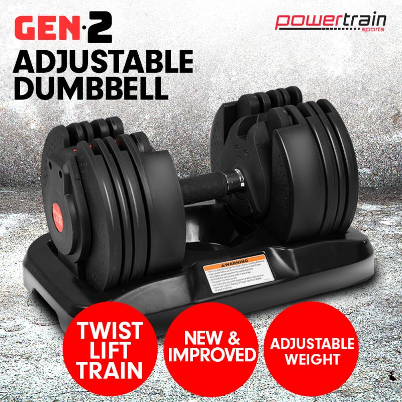 20kg Gen2 Adjustable Dumbbell by Powertrain