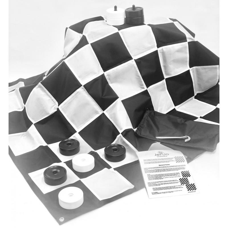 Giant Size Plastic Outdoor Checkers Game Set 1.5x1.5m