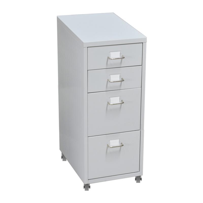 4 Drawers Steel File White