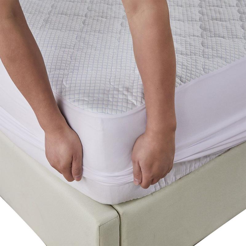 Mattress Protector Topper Cool Fabric Waterproof Cover Single