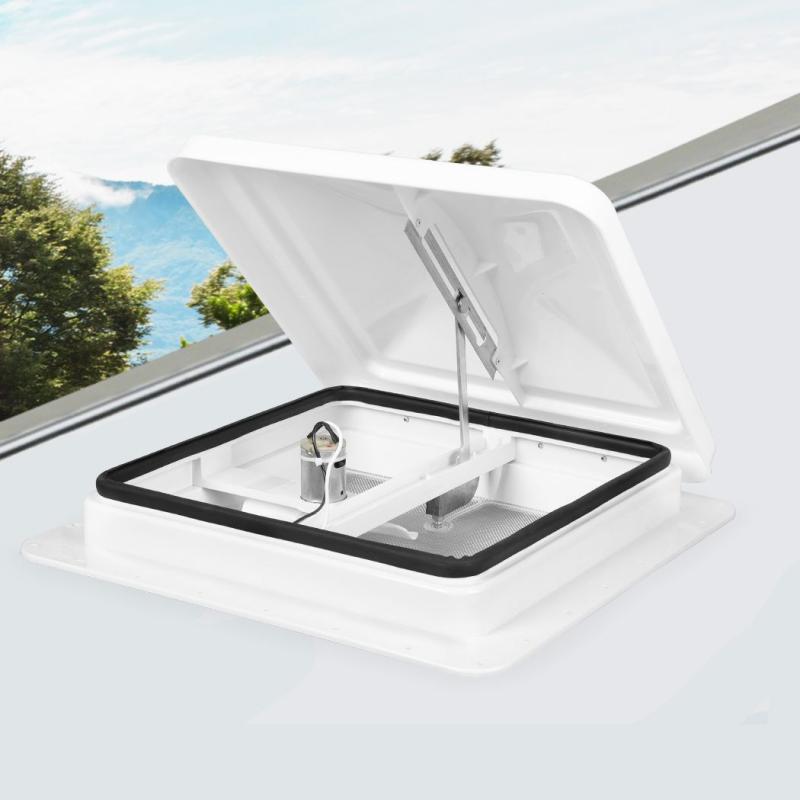 12V Caravan Vent Fan RV Shower Roof Hatch 355x355mm Camper Boat