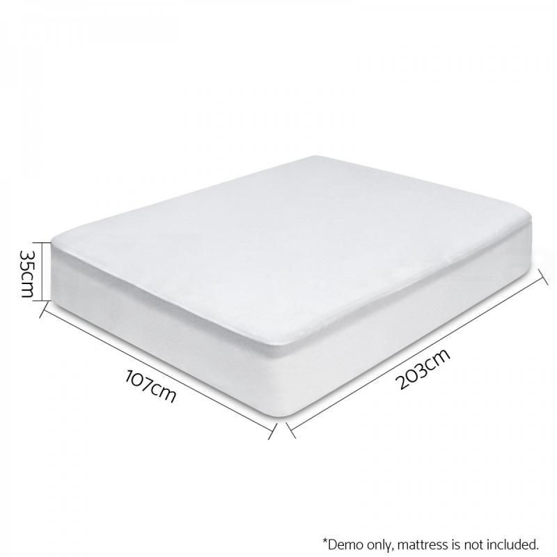 Bedding King Single Size Waterproof Bamboo Mattress Protector
