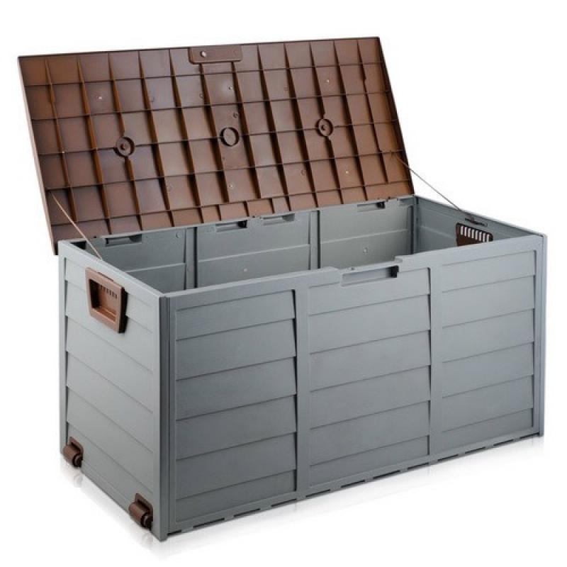 290L Outdoor Weatherproof Storage Box Brown