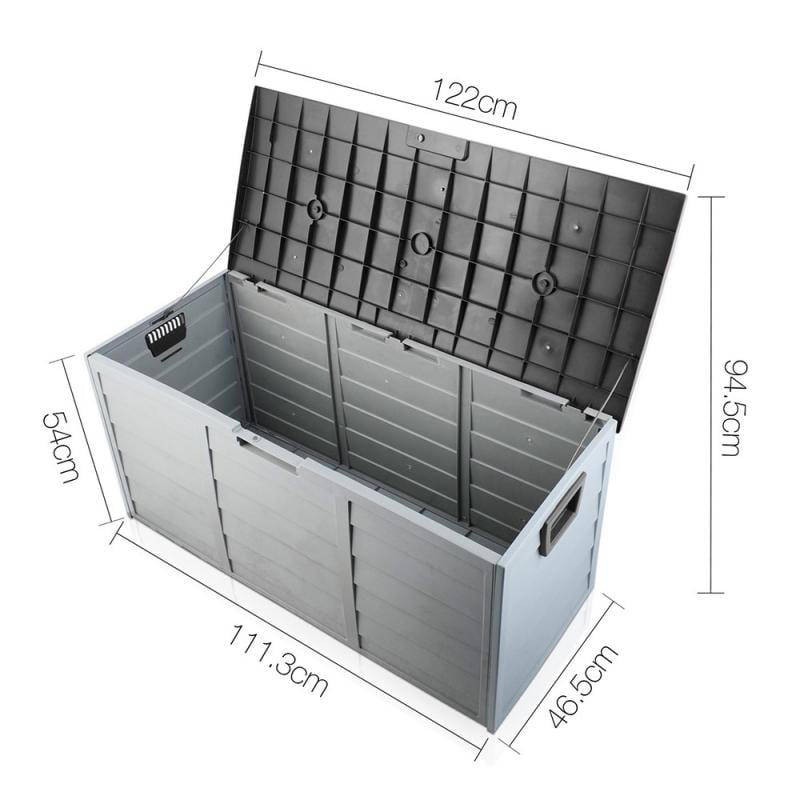 290L Outdoor Weatherproof Storage Box Black