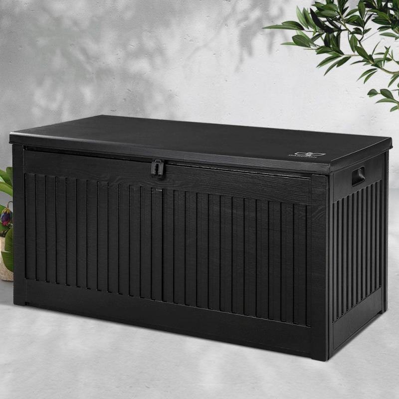 Outdoor Storage Container Garden Indoor Tool Chest Sheds 270L Black