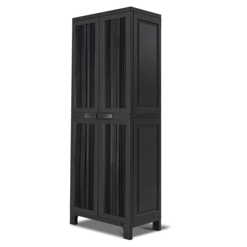 Outdoor Storage Lockable Tall Garden Sheds Garage Black 173CM