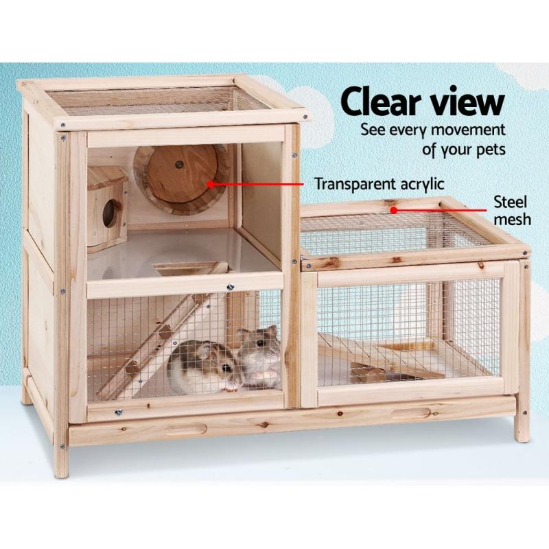 Hamster Guinea Pig Ferrets Rodents Hutches Large Wooden Cage Running
