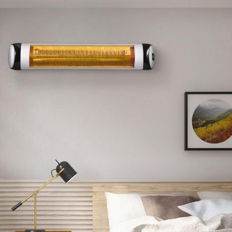 Review Outdoor Patio Heater, Electric 1500W Infrared Patio Heater With Remote 3 Heat Levels 24h Timer Auto Off Outdoor Space Heater With Tripod Wall Mounted Tip Over Over Heat Protection Ipx5 Wat