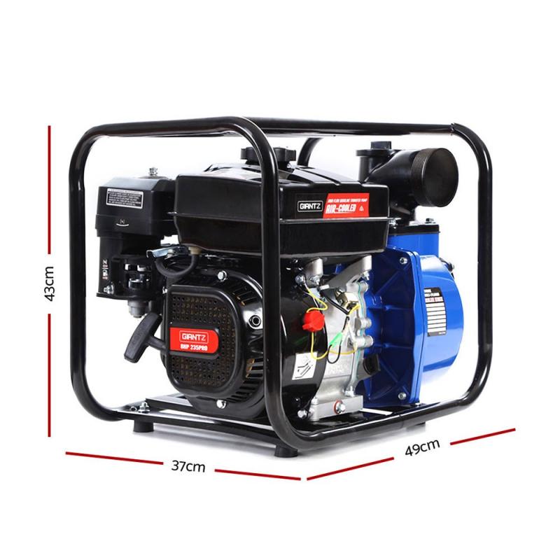 8HP 3 Petrol Water Pump Garden Irrigation Transfer Blue
