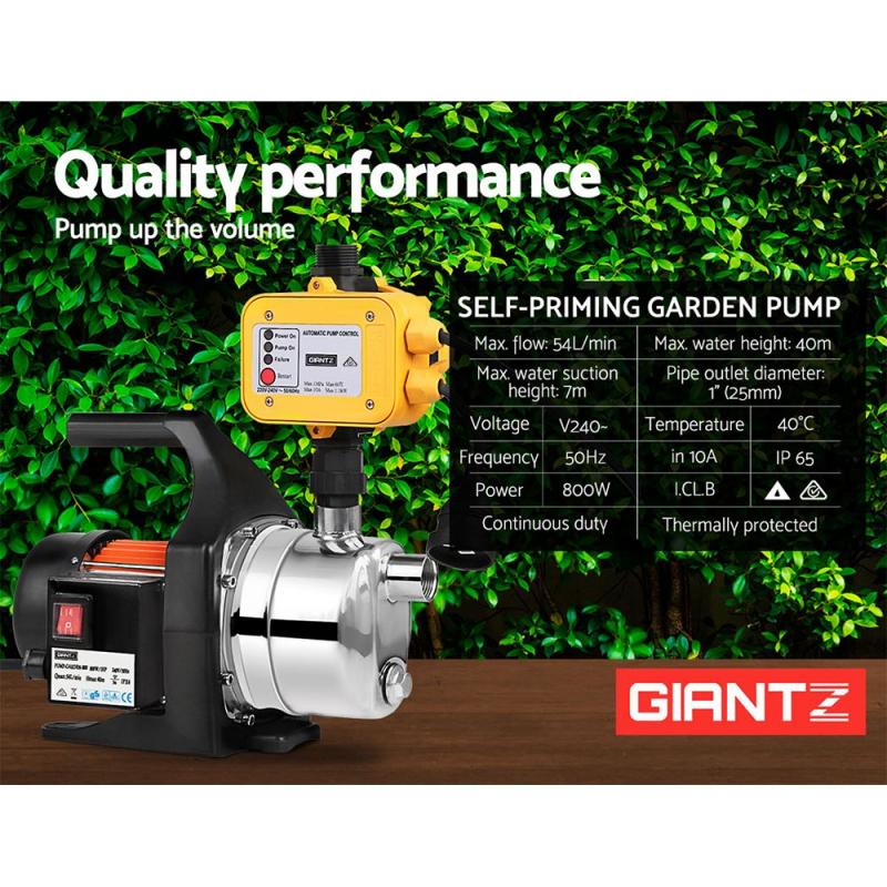 800W High Pressure Garden Water Pump with Auto Controller
