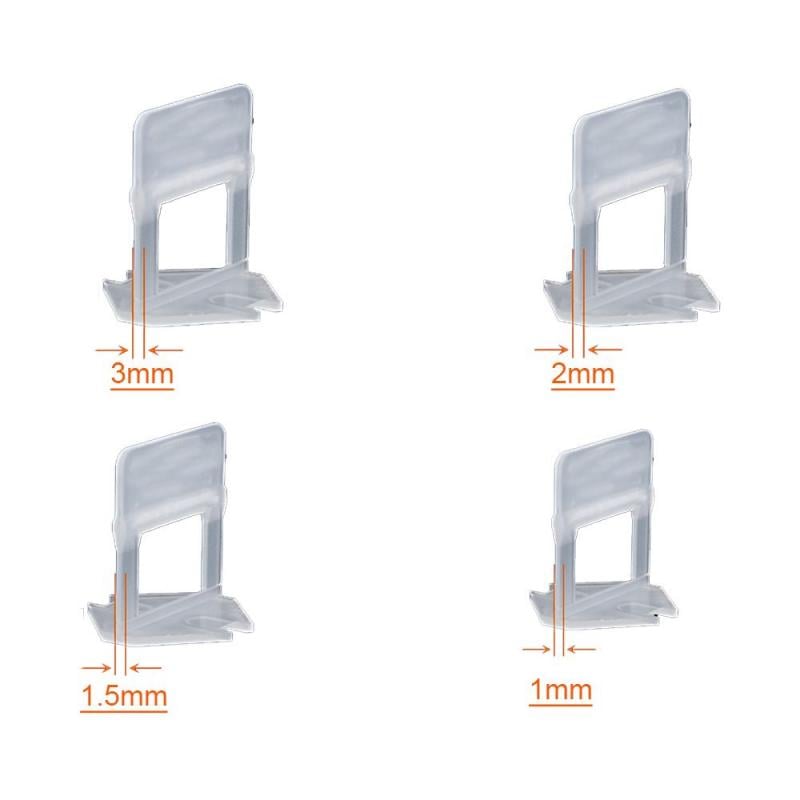 800x 1.5MM Tile Leveling System Clips Levelling Spacer Tiling Tool