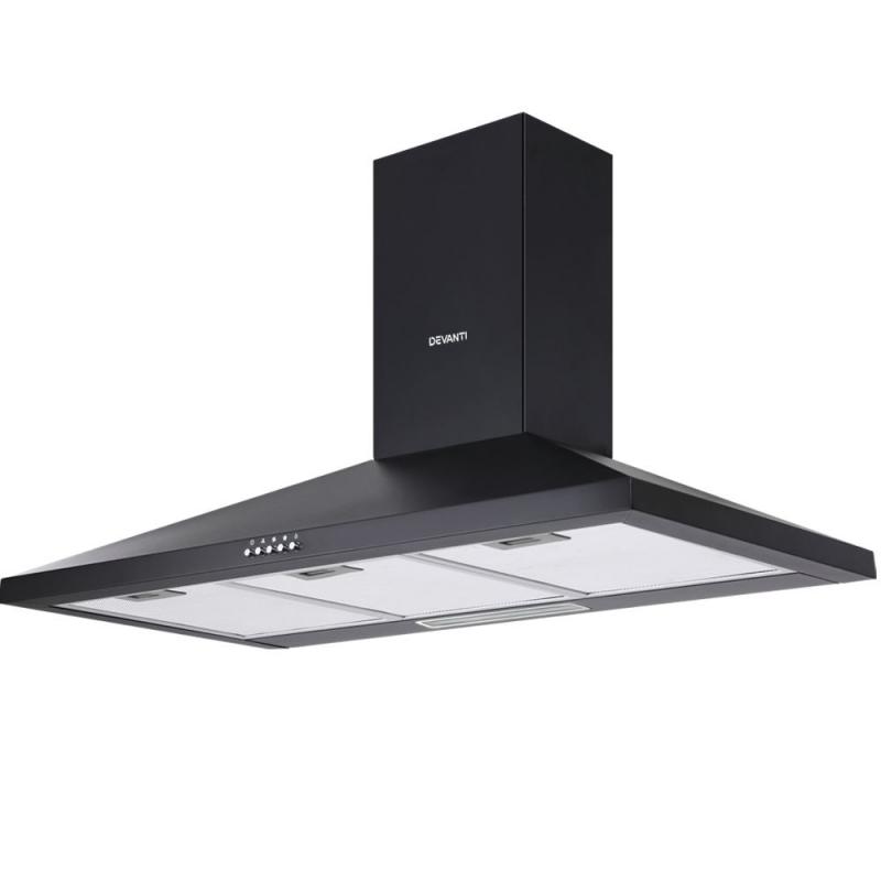 Range Hood Rangehood 90cm 900mm Kitchen Canopy LED Light Wall