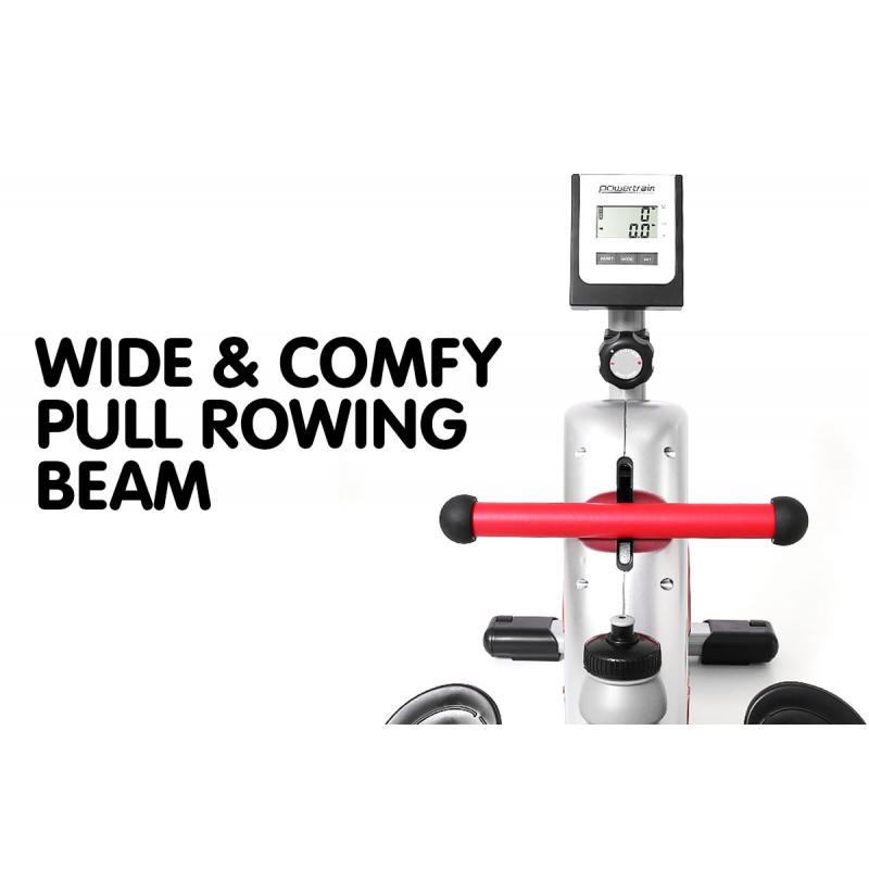 Powertrain Rowing Machine with Flywheel Silver