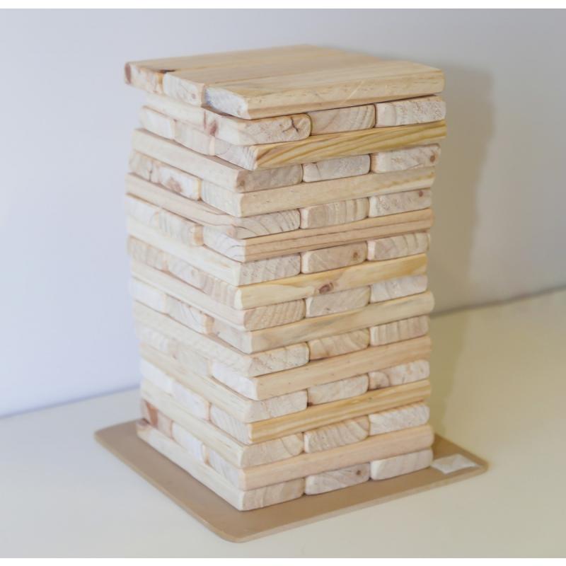 54 Piece Outdoor Giant Jenga Wooden Block Game 38cm