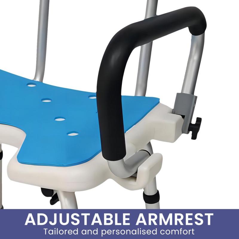Orthonica Shower Chair with Adjustable Armrests