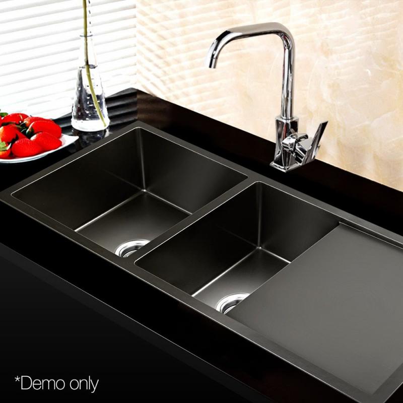 1000 x 450mm Stainless Steel Sink Black