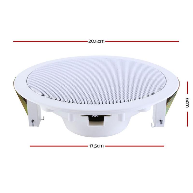 2 x 6 In Ceiling Speakers Home 80W Speaker Theatre Stereo Multi Room