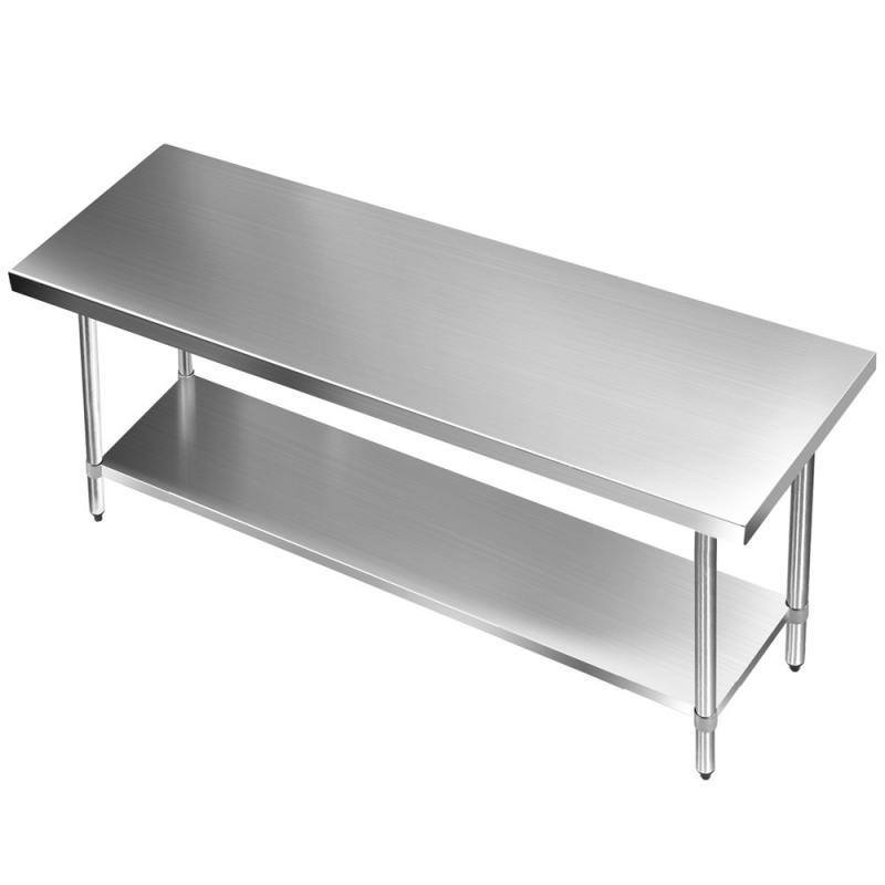 610 x 1829mm Commercial Stainless Steel Kitchen Bench