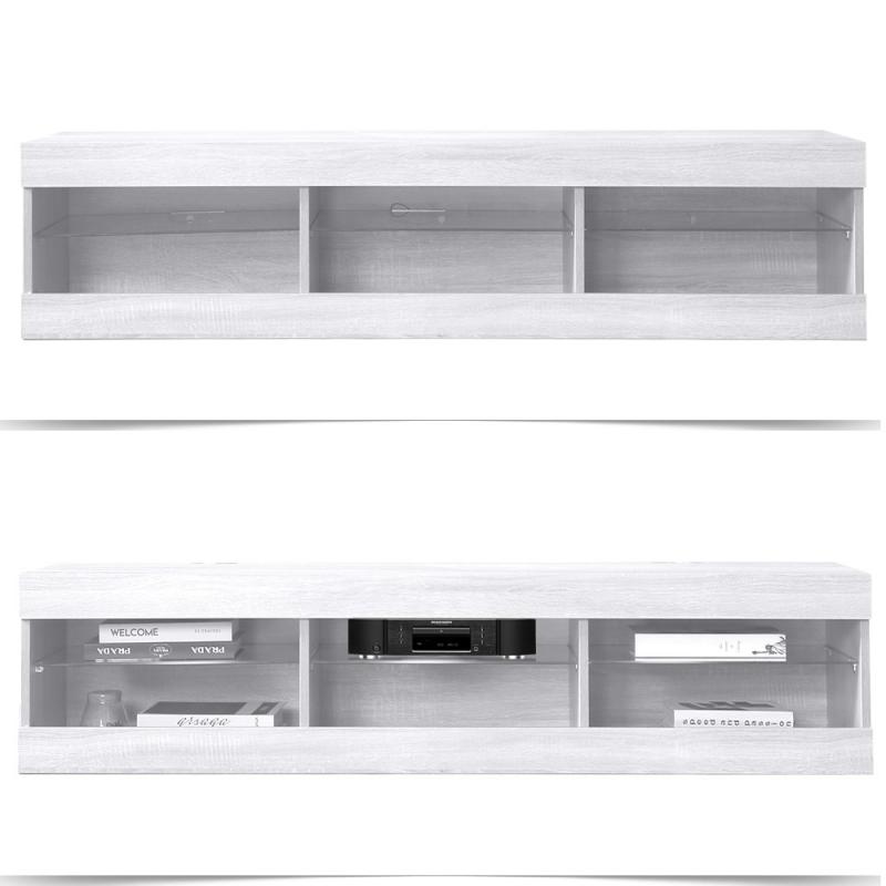 150cm Tv Entertainment Stand Led Lowline Unit White Colour