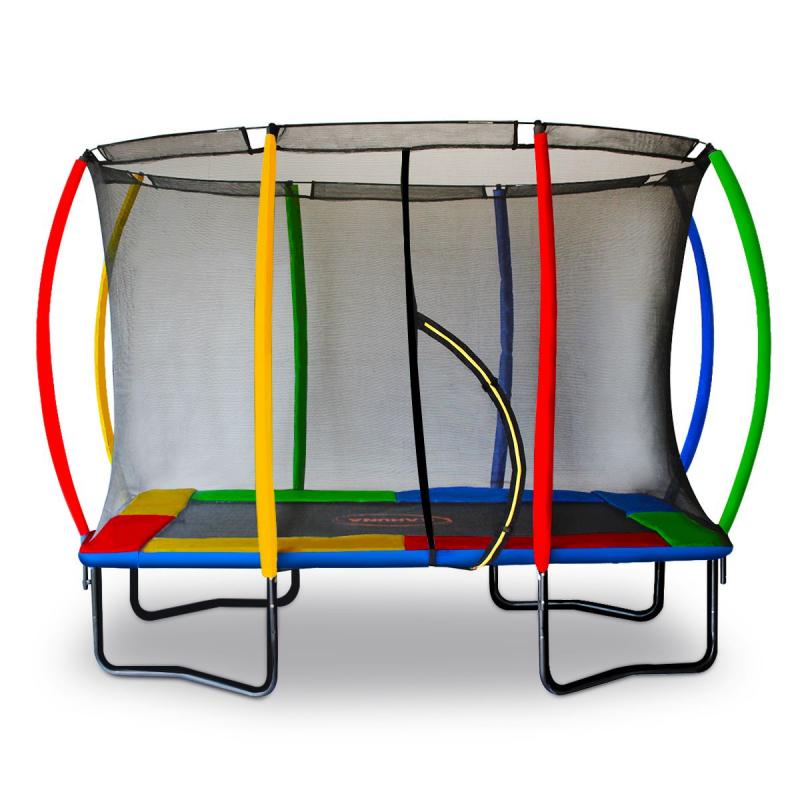 Kahuna Trampoline 6 ft x 9 ft Rectangular Outdoor Rainbow Kids