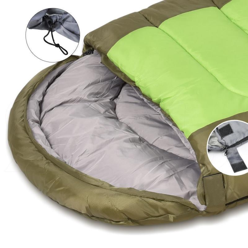 Thermal Single Outdoor Camping Sleeping Bag Mat Tent Hiking Green
