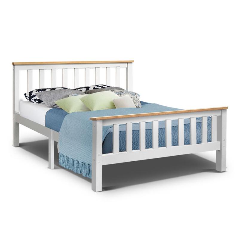 Double Full Size Wooden Bed Frame PONY Timber Mattress Bedroom Kids