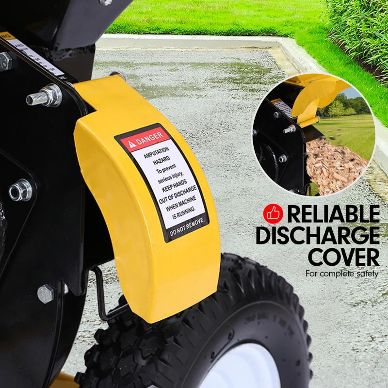 Ducar 7HP Wood Chipper Shredder Mulcher Petrol Yellow Black