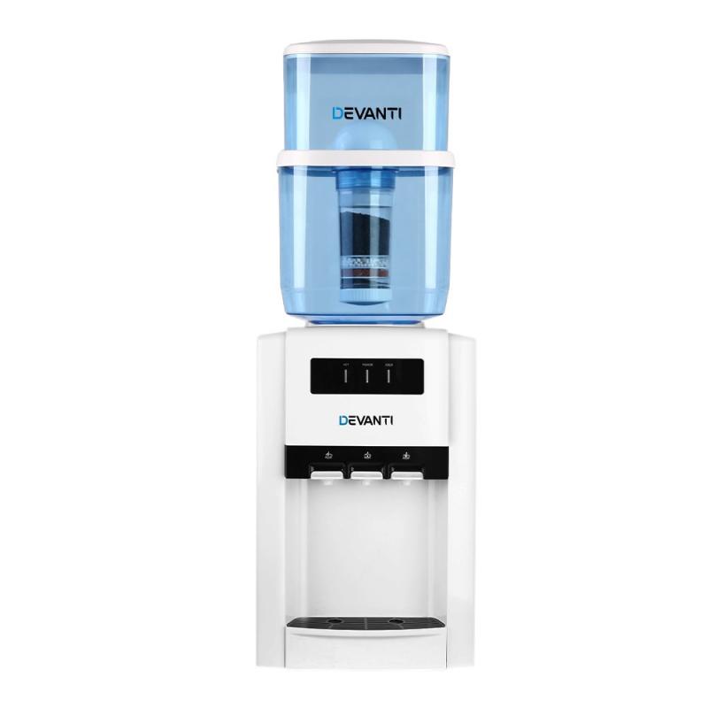 22L Bench Top Water Cooler Dispenser Purifier 3 Temperature Taps