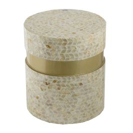 Cancun Shell Stool Table Desk Bedside 40x35cm