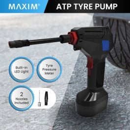Maxim ATP 12V Portable Car Tyre Inflator Air Compressor Pump with LED ...