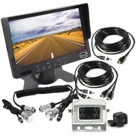 7 Inch 4 Channel Reverse Monitor 7 inch HD Monitor 4pin System CCD Reversing Camera Kit 12v 24v White