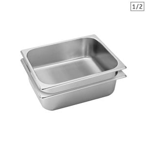 SOGA 2X Gastronorm 1/2 GN Pan 10cm Deep Stainless Steel Tray