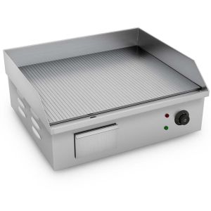 SOGA 2200W Stainless Steel Ribbed Griddle Commercial Grill BBQ