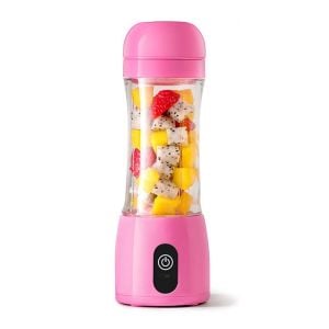 SOGA 380ml Portable USB Rechargeable Handheld Fruit Mixer Juicer Pink