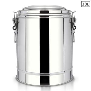 30L Stainless Steel Insulated Stock Pot Dispenser Hot & Cold Container